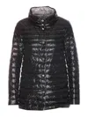 Herno Black Down Jacket With Snap Buttoned High Neck In Tech Fabric Woman In Black