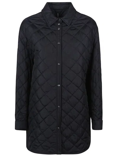 Herno Diamond-quilted Coat In Black