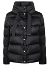 Herno Satin Cape Down Jacket In Black