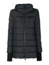Herno Long Black Down Jacket With Hood In Nylon Woman In Black