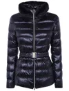 Herno Shniy Padded Down Jacket With Belt Coats Black In Black