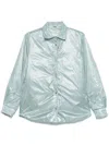 Herno Relaxed-fit Polyamide Jacket With Classic Collar In Blue