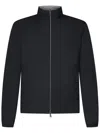 Herno Reversible Navy Blue And Grey Jacket In Blue
