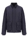 Herno Jacket In Nylon Chamonix And Waxed Tech Cotton In Blue