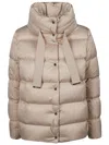 Herno Down Jacket Cape In Brown