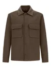 Herno Resort Shacket In Double Faced Pure Wool In Brown