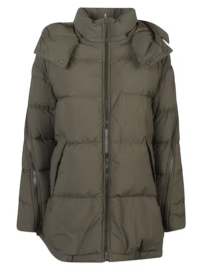 Herno Technical Fabric Down Jacket In Green
