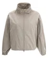 Herno Functional Waterproof Jacket With Adjustable Collar In Grey