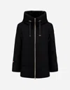 Herno Jacket In Bi-stretch Lurex Wool In Black