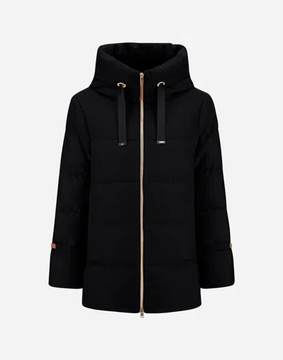 Herno Jacket In Bi-stretch Lurex Wool In Black