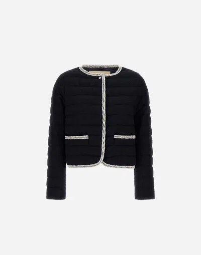 Herno Jacket In Bright Bouclé In Black