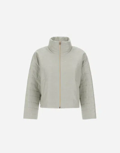 Herno Jacket In Bright Linen In Chantilly