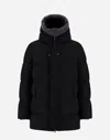 Herno Jacket In Cashmere, Silk And Ecoage In Black