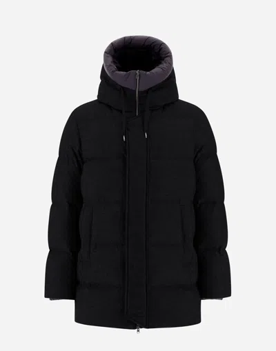 HERNO JACKET IN CASHMERE, SILK AND ECOAGE