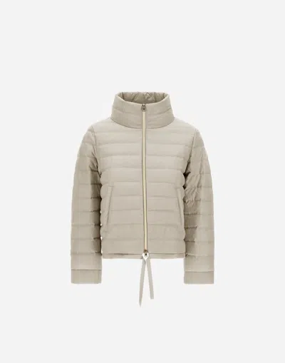 Herno Jacket In Cashmere, Silk And Ecoage In Chantilly