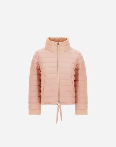 Herno Jacket In Cashmere, Silk And Ecoage In Light Pink
