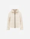 Herno Jacket In Cashmere, Silk And Monogram In White