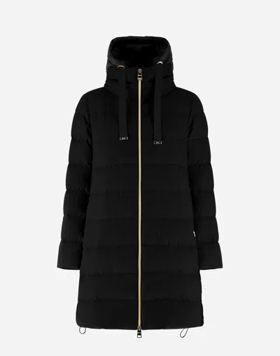 Herno カシミヤ シルク ウルトラライトナイロン ヘビージャケット In Black