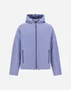 Herno Jacket In Double Wool And Nylon Ultralight In Light Blue