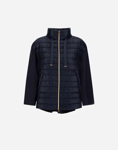 Herno Jacket In Eternal Cotton And Nylon Ultralight In Blu Navy