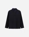 Herno Jacket In Fluid Wool And Nylon Ultralight In Blue