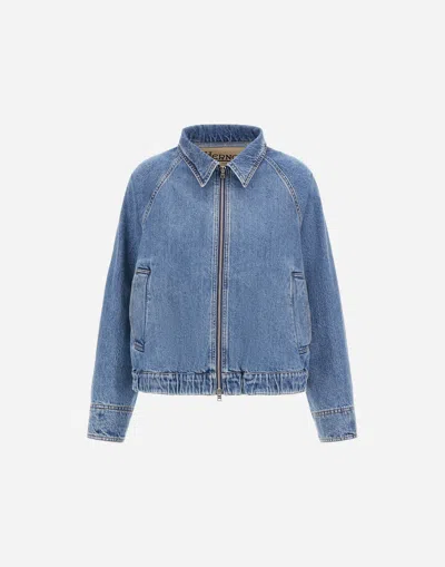 Herno Jacket In Light Denim In Blue