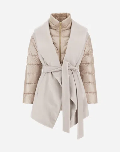 Herno Jacket In New Cashmere And Nylon Ultralight In Chantilly