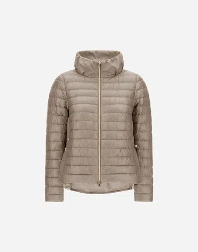 Herno Jacket In Nylon Ultralight And New Techno Taffeta In Dove Grey