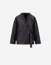 Herno Jacket In Nylon Ultralight, Matt Nylon And Sequin Mesh In Black