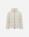 Herno High Collar Padded Quilted Jacket In White