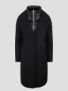 Herno Long Cloth Jacket For Women In Black