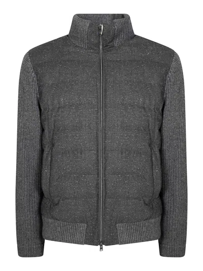HERNO JACKET KNITTED BOMBER JACKET