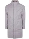 Herno High-neck Press-stud Jacket In Gray