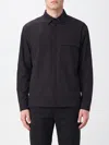 Herno Black Solid Shirt Collar Jacket In Black