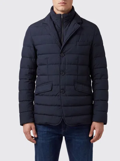 Herno Polyester Down Jacket With Feather-down Padding For Men In Blue