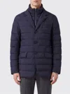 Herno New Blue Double Padded Down Jacket In Blue