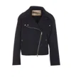 Herno Jacket With Notched Lapels And Metal Hardware In Nero