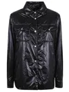 Herno Chest Pockets Collared Neck Long Sleeves Shiny Finish In Nero