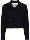 Herno Press-stud Cropped Jacket In Nero