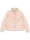 Herno Quilted Lightweight Polyamide Jacket With Contrasting Collar In Pink