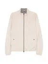 Herno Light Grey Polyester Elastan Jacket In Neutral