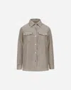 Herno Nylon Ultralight Shacket In Beige