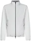 Herno Reversible Nylon And Cotton Jacket With Double Slider Zip Closure In White