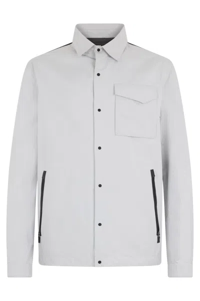 Herno Jacket With Shirt Cut In Gray