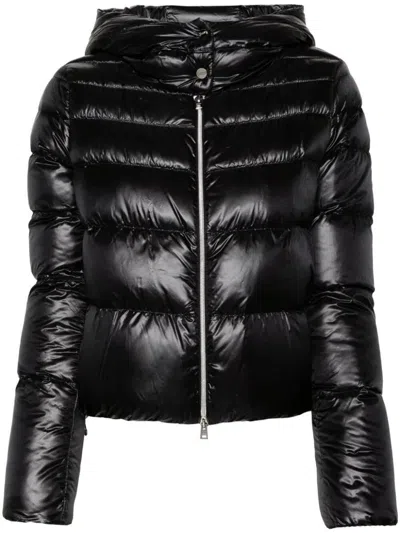 Herno Jacket With Zip And Hood In Night Blue