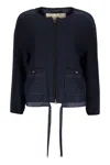 Herno Jacket With Zip In Blue