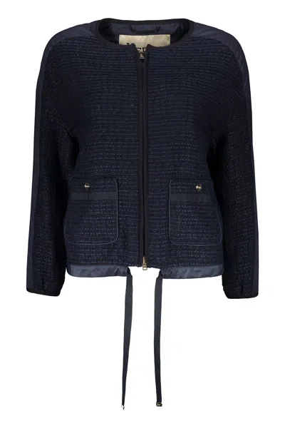 Herno Jacket With Zip In Blue