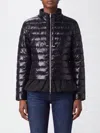 Herno Neutrals Shiny Ruffled Hem Polyamide Down Jacket In Black