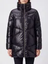 Herno Quilted Glossy High Collar Polyamide Down Jacket In Black