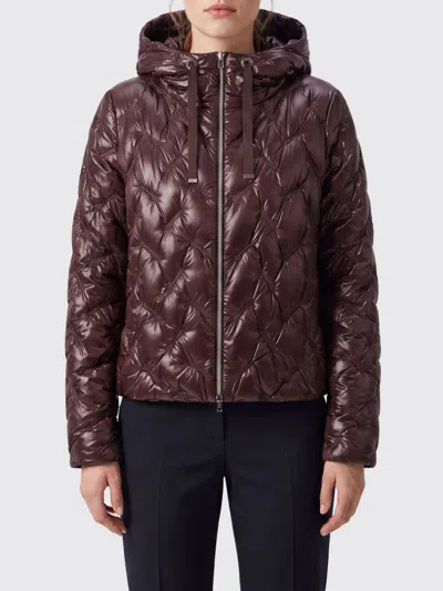 Herno Diamond-quilted Hooded Down Jacket In Animal Print